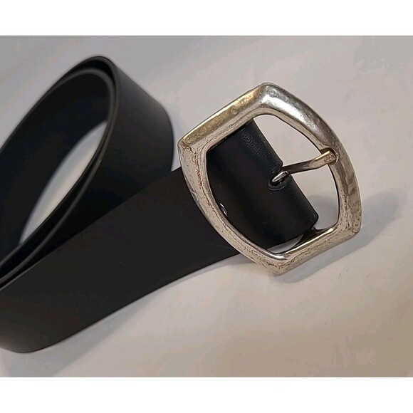 DEMICINTURE Black Leather Belt Womens Size Medium Made In Italy Classic - Picture 2 of 7